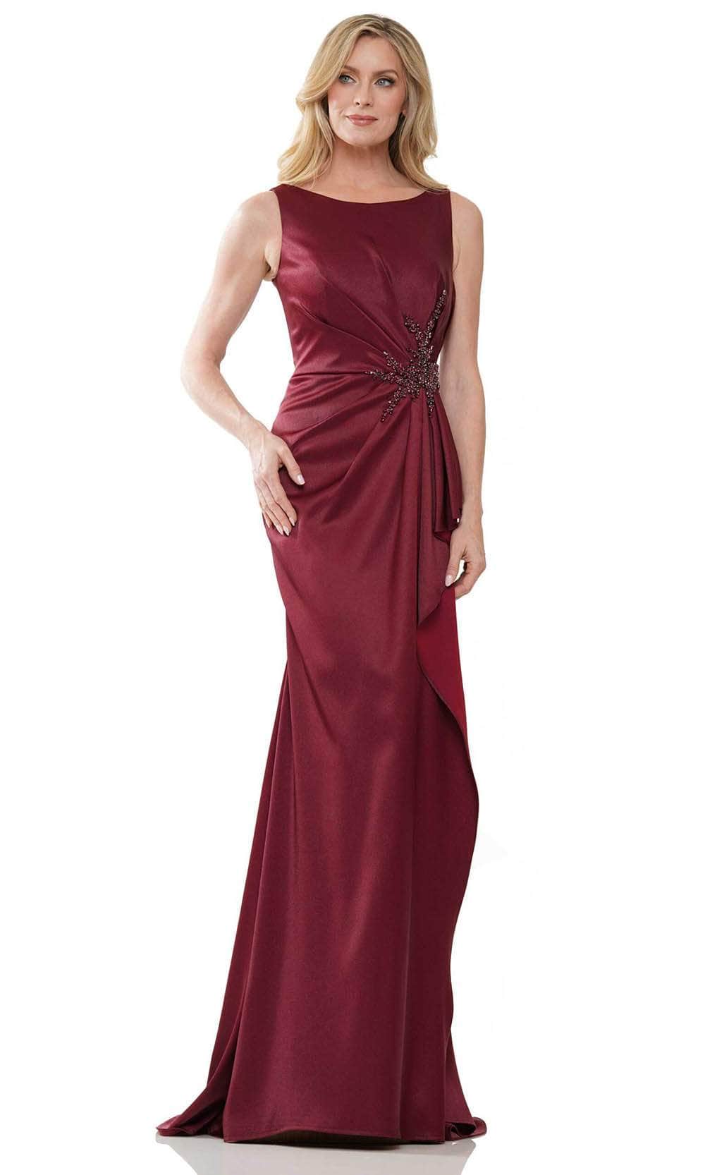 Marsoni by Colors MV1233 - Scoop Ruffled Cascade Formal Gown - detail view