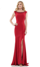 Marsoni by Colors MV1247 - Beaded Cap Sleeve Evening Gown