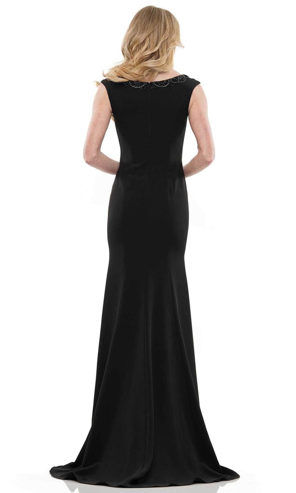 Marsoni by Colors MV1247 - Cap Sleeve Mermaid Evening Gown - back view