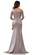 Marsoni by Colors MV1254 - Off Shoulder Sleeve Gown