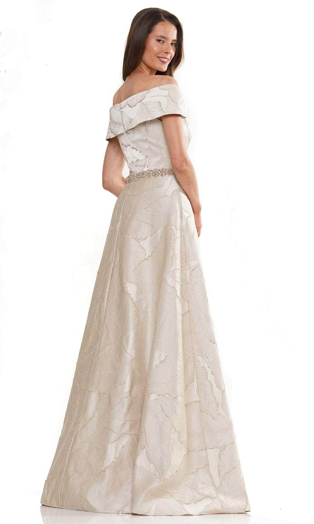 Marsoni by Colors MV1265 - Folded Off Shoulder Gown - back view