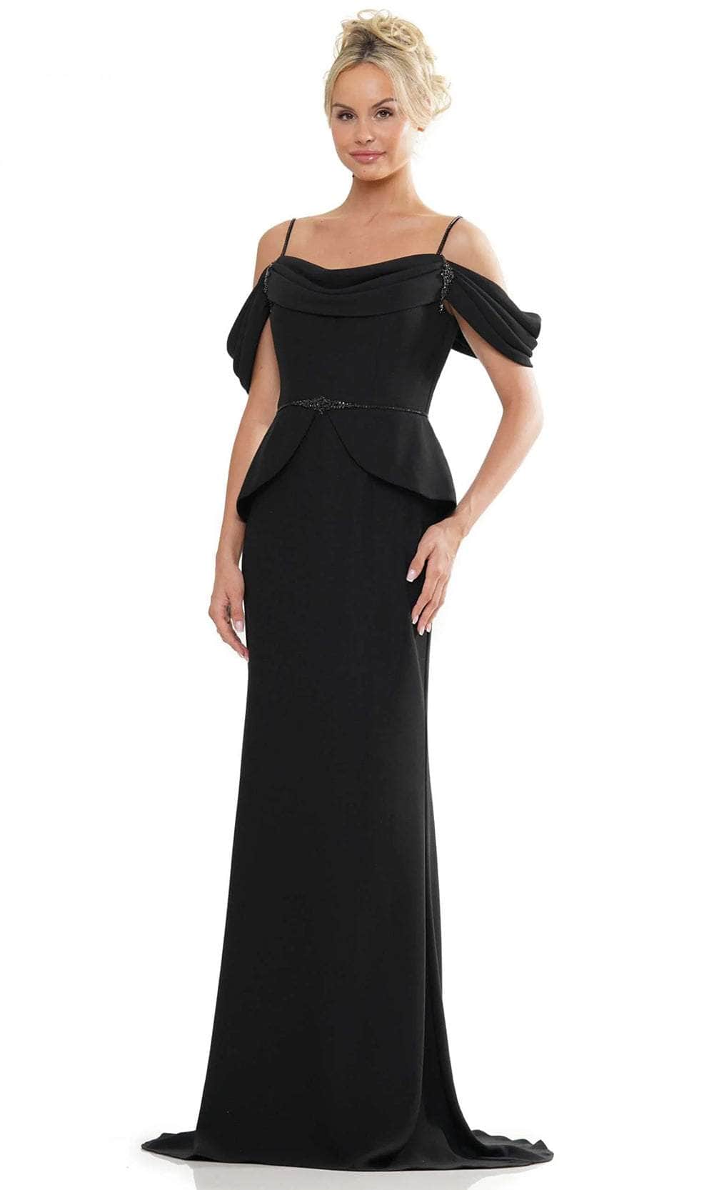 Marsoni by Colors MV1271 - Cold Shoulder Evening Dress - designer evening gown at Silhouette Dresses
