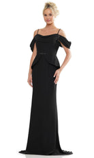 Marsoni by Colors MV1271 - Cold Shoulder Evening Dress - designer evening gown at Silhouette Dresses