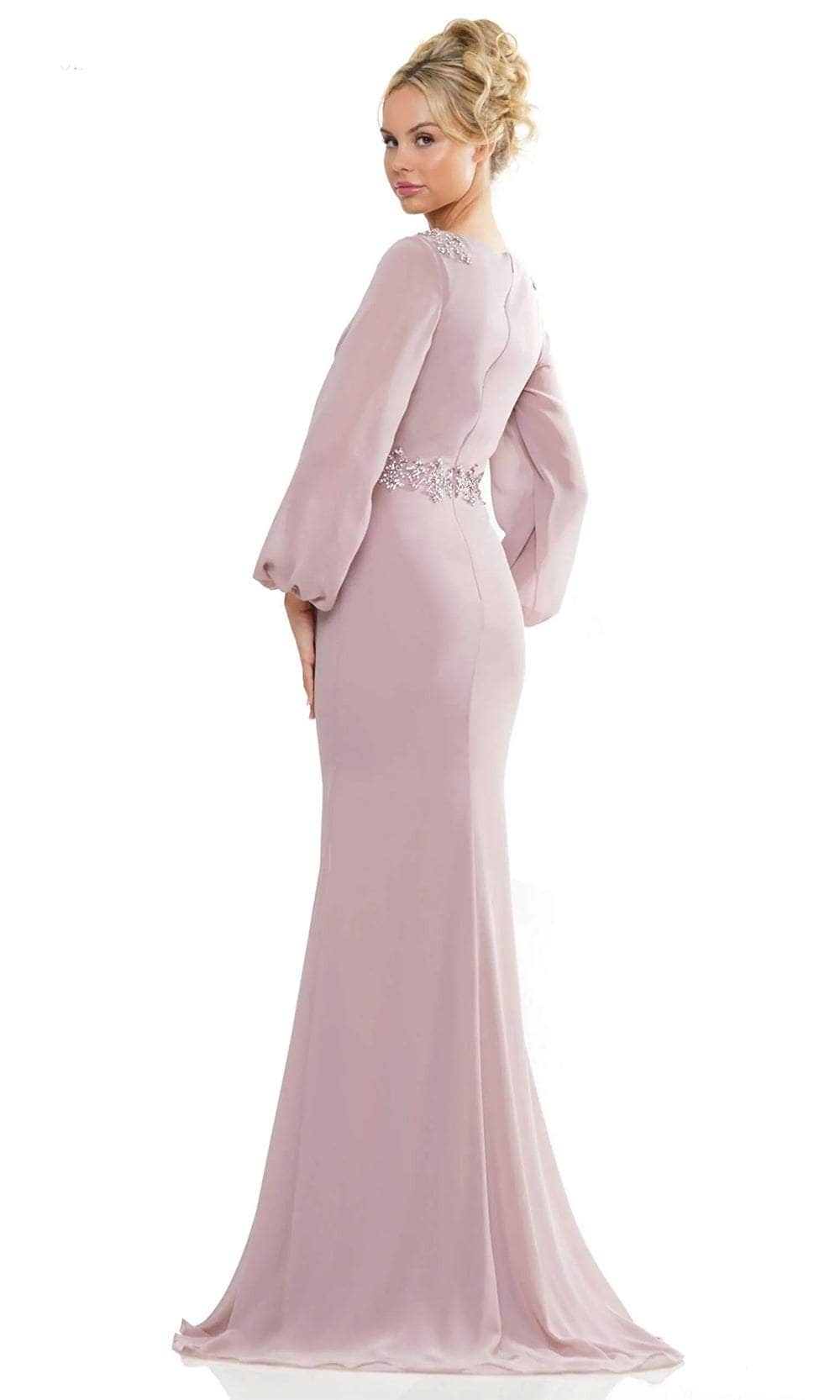 Marsoni by Colors MV1273 - Bishop Sleeve Evening Dress - detail view