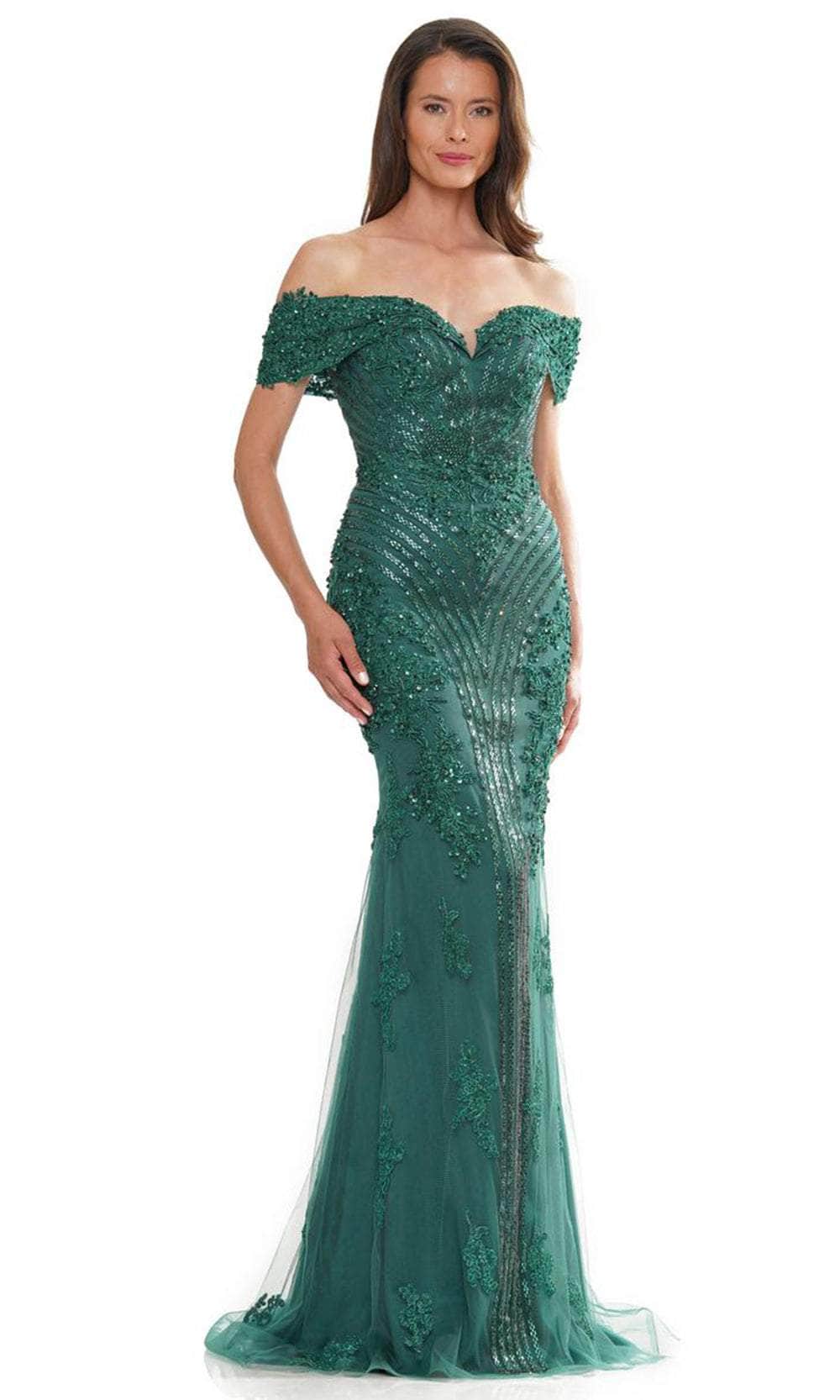 Marsoni by Colors MV1275-1 - Sweetheart Beaded Long Gown - detail view
