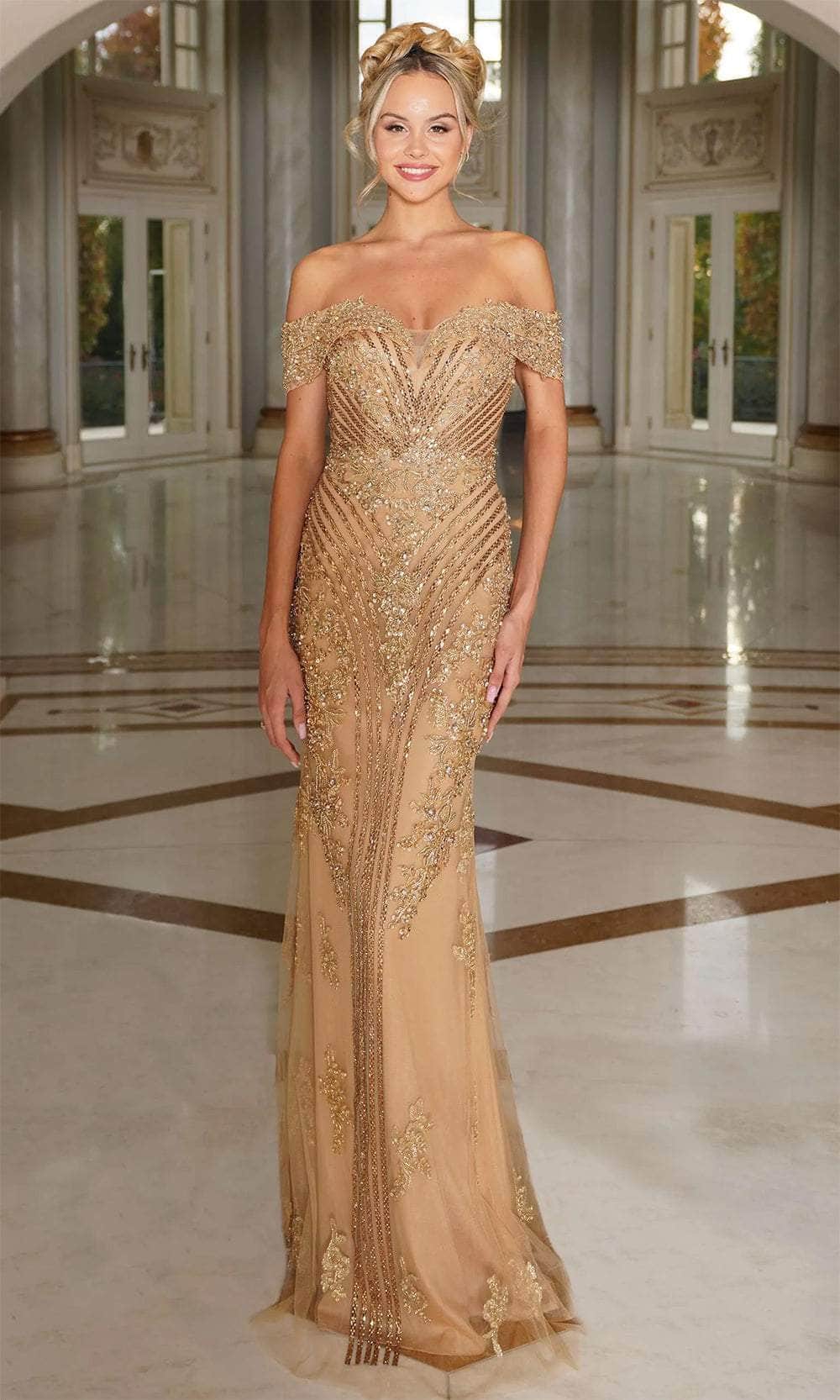 Marsoni by Colors MV1275 - Applique Mermaid Evening Dress - view 4