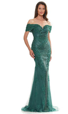 Marsoni by Colors MV1275 - Applique Mermaid Evening Dress - view 6