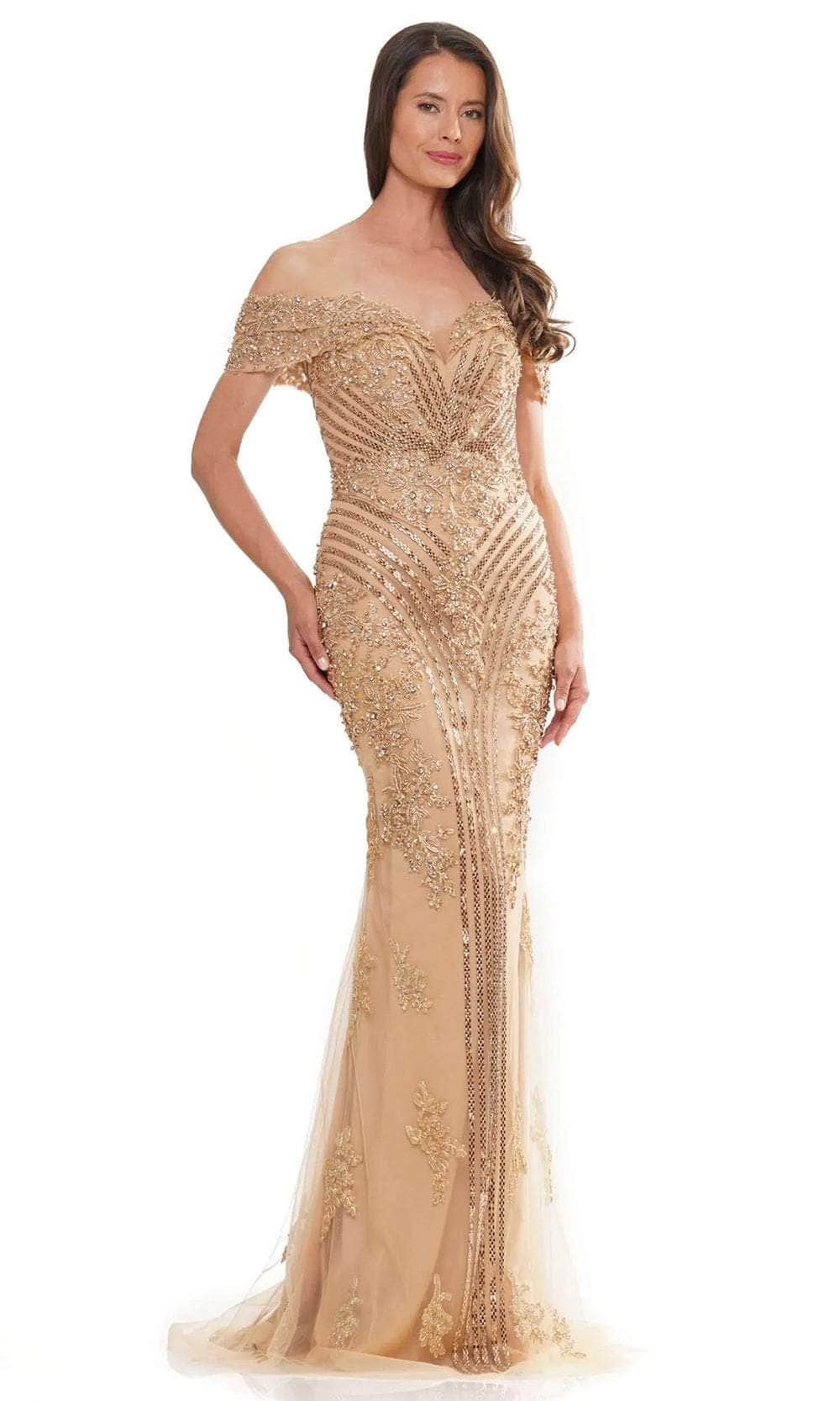 Marsoni by Colors MV1275 - Applique Mermaid Evening Dress - back view