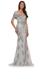 Marsoni by Colors MV1275 - Embellished Off-Shoulder Evening Dress - view 6