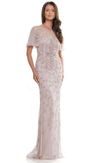 Marsoni by Colors MV1281 - Flutter Sleeve Evening Dress - view 4