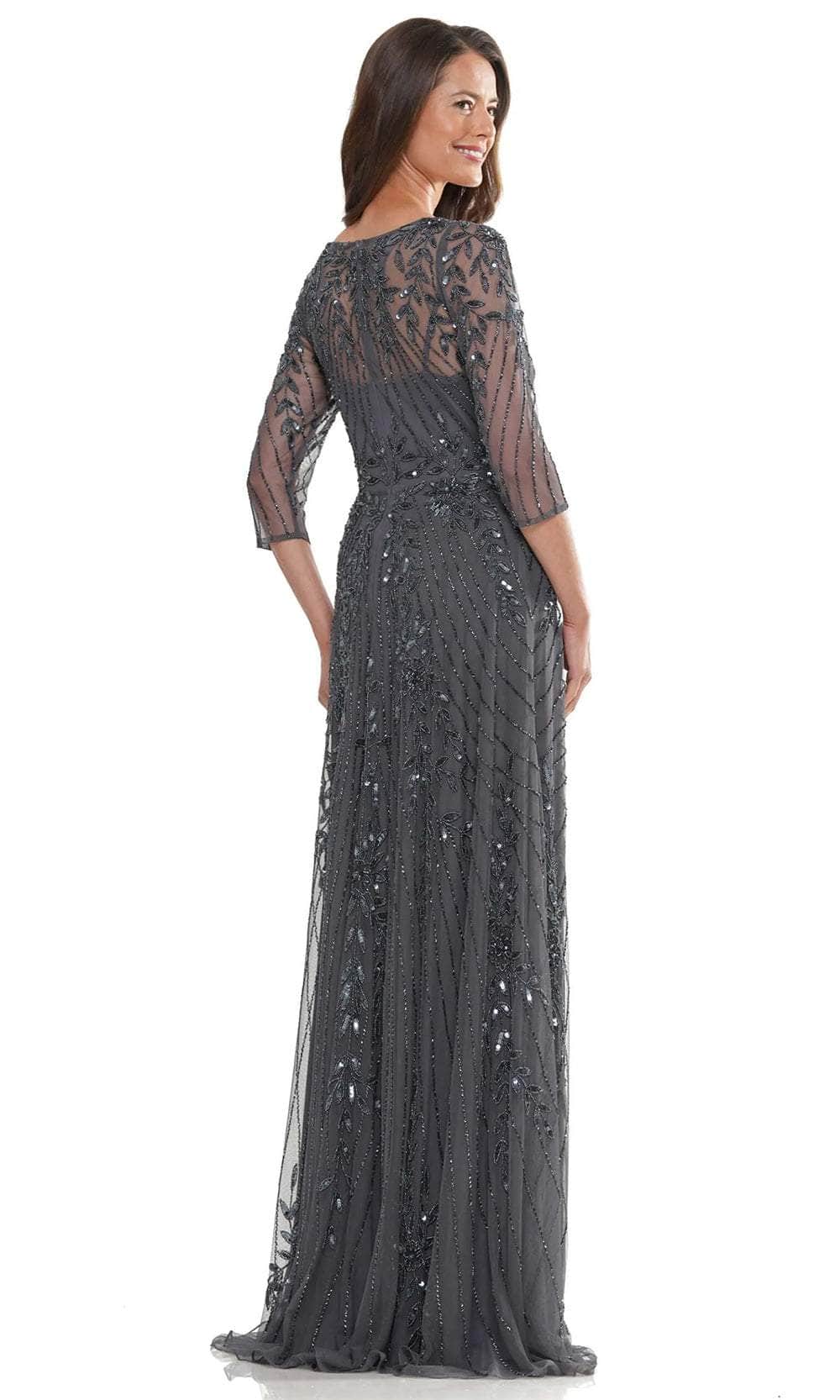 Marsoni by Colors MV1283 - Illusion Scoop Evening Dress - detail view