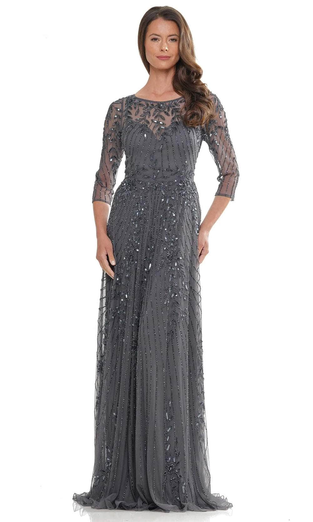 Marsoni by Colors MV1283 - Illusion Scoop Evening Dress - back view