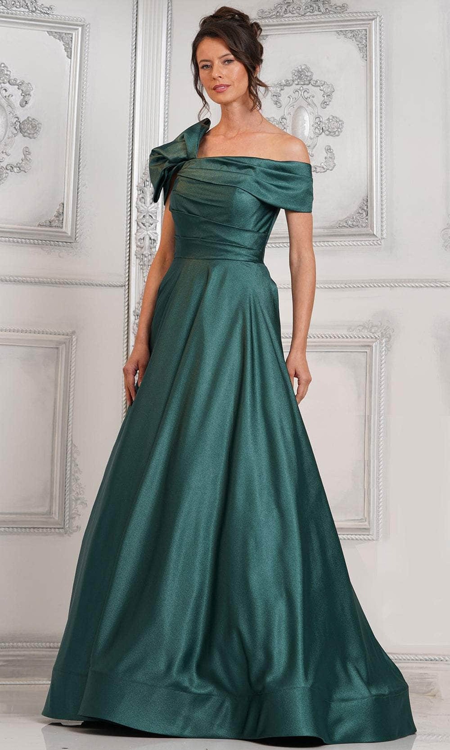 Marsoni by Colors MV1288 - Off Shoulder Satin Evening Dress
