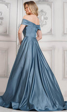 Marsoni by Colors MV1288 - Off Shoulder Satin Evening Dress - detail view