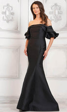 Marsoni by Colors MV1290 - Draped Sleeve Evening Gown - view 4