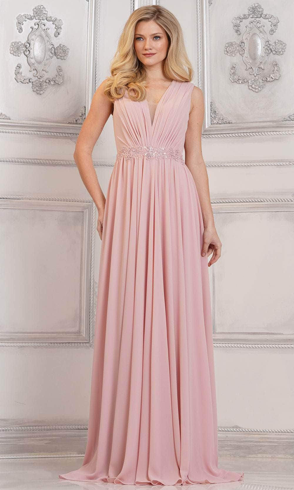 Marsoni By Colors MV1292 - Ruched A-Line Evening Gown - designer mother of the bride dress at Silhouette Dresses