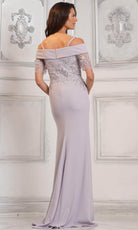 Marsoni by Colors MV1295 - Off Shoulder Illusion Sleeve Formal Gown - detail view