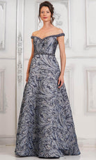 Marsoni by Colors MV1299 - Off-Shoulder Beaded Long Gown