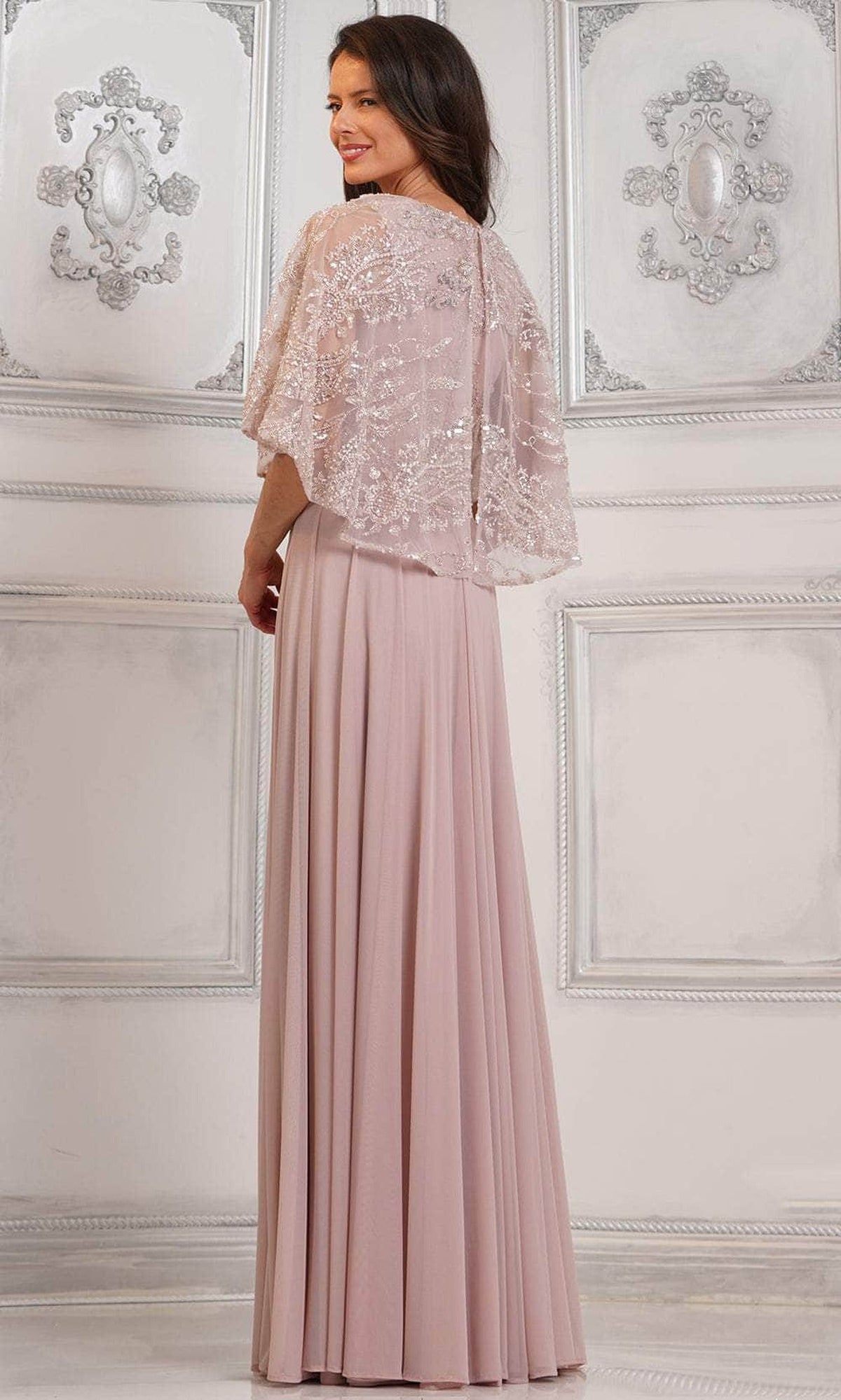 Marsoni by Colors MV1302 - Embellished Cape Evening Dress