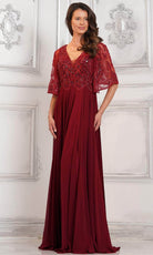 Marsoni by Colors MV1302 - Embellished Cape Evening Dress