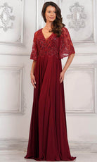 Marsoni by Colors MV1302 - Embellished Cape Evening Dress - view 4