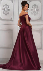 Marsoni by Colors MV1310 - Ruched Bodice Overskirt Formal Gown - detail view