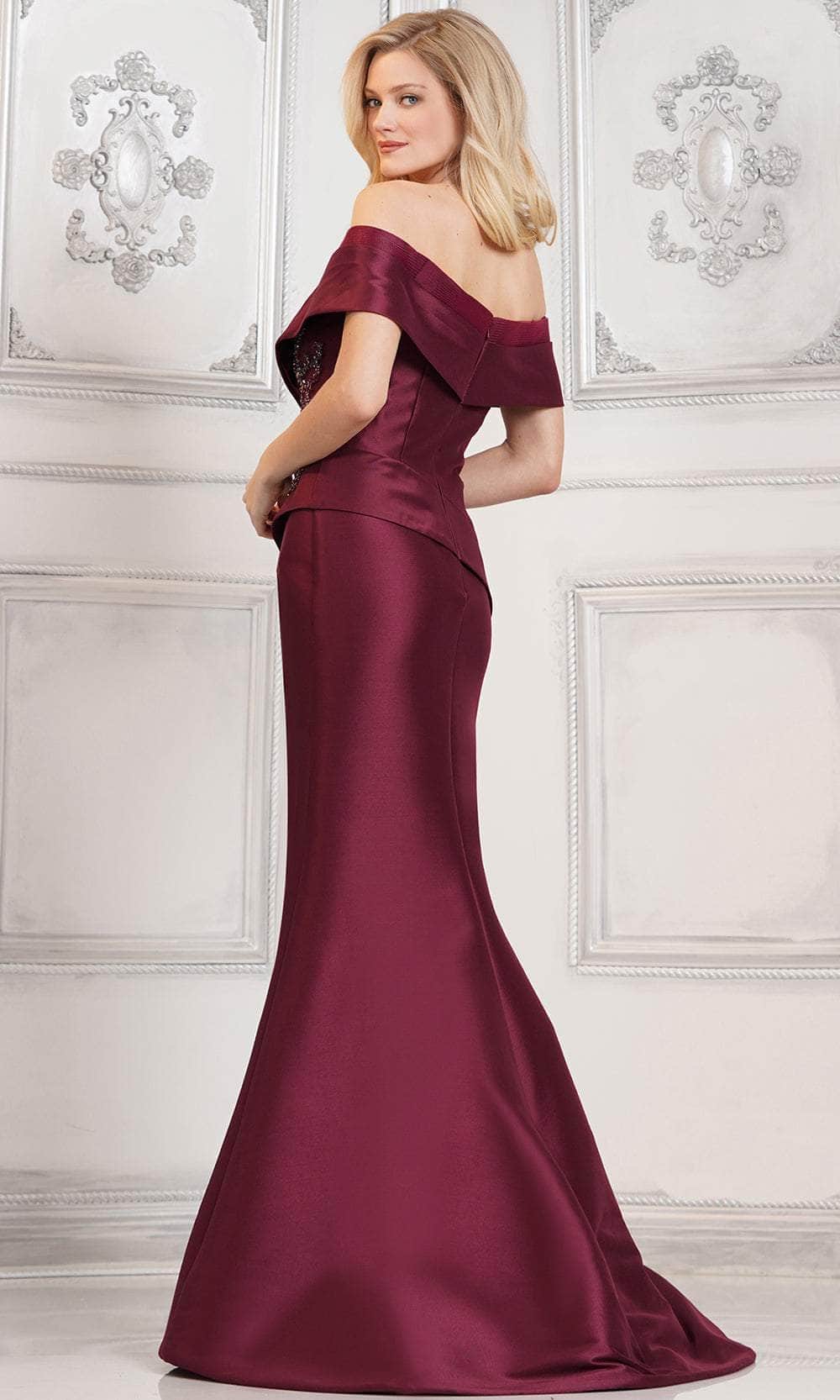 Marsoni by Colors MV1312 - Off Shoulder Mermaid Formal Gown - back view