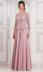 Marsoni by Colors MV1319-1 - Beaded Quarter Sleeve Long Dress - view 4