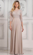 Marsoni by Colors MV1322 - Quarter Sleeve Beaded Evening Dress