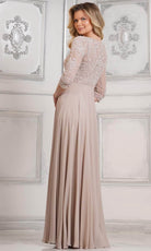 Marsoni by Colors MV1322 - Quarter Sleeve Beaded Evening Dress - detail view