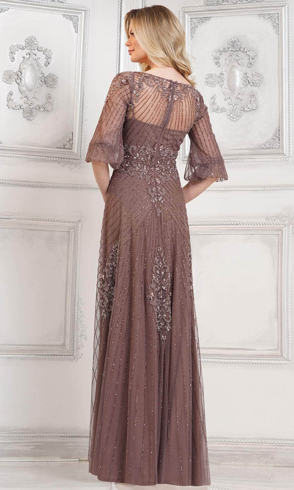 Marsoni by Colors MV1323 - Beaded A-Line Evening Dress - detail view