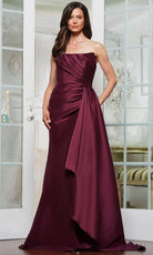 Marsoni by Colors MV1326 - Strapless Mikado Prom Dress - designer mother of the bride dress at Silhouette Dresses