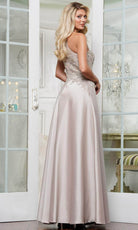 Marsoni by Colors MV1329 - Embroidered Halter A-line Gown - detail view