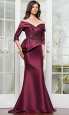 Marsoni by Colors MV1333 - Bead Embellished Mermaid Prom Gown - back view