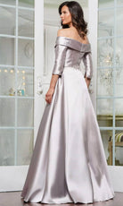 Marsoni by Colors MV1336 - Quarter Sleeve Applique Evening Dress - detail view