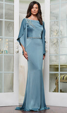 Marsoni by Colors MV1348 - Crystal and Beaded Embellished Evening Gown - designer formal gown at Silhouette Dresses