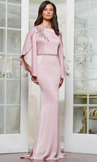 Marsoni by Colors MV1348 - Crystal and Beaded Embellished Evening Gown - detail view