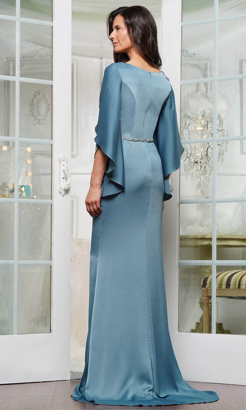 Marsoni by Colors MV1348 - Crystal and Beaded Embellished Evening Gown - back view