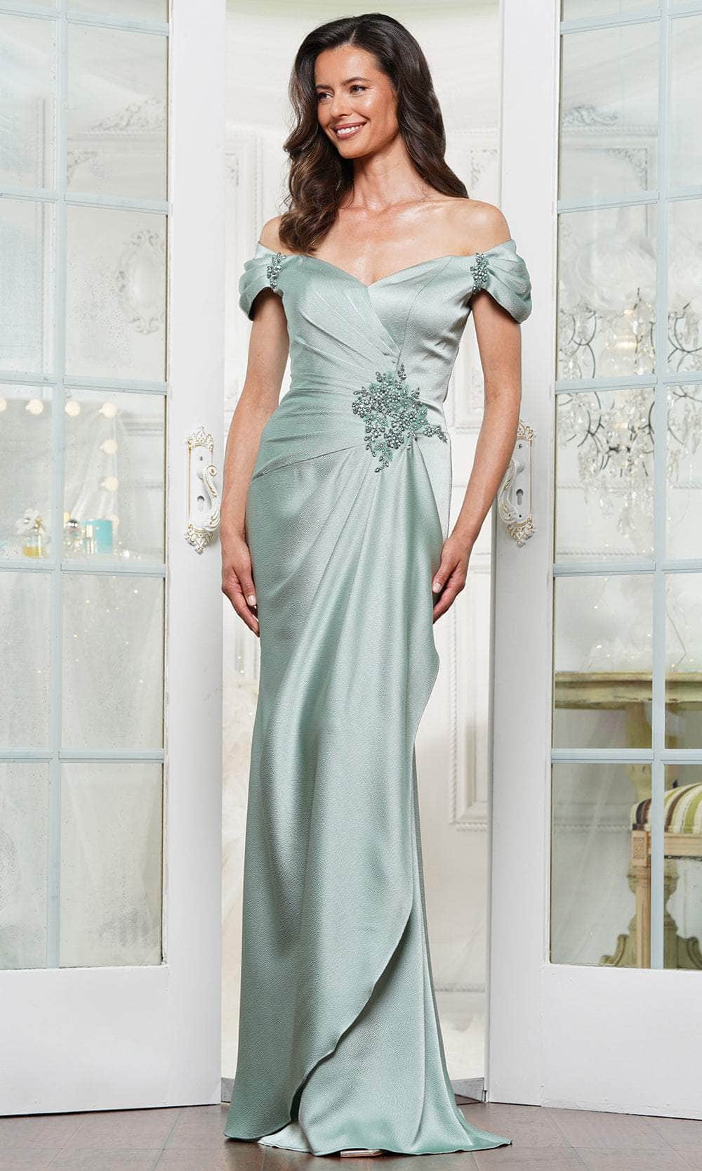 Marsoni by Colors MV1351 - Sweetheart Neckline Evening Gown - back view