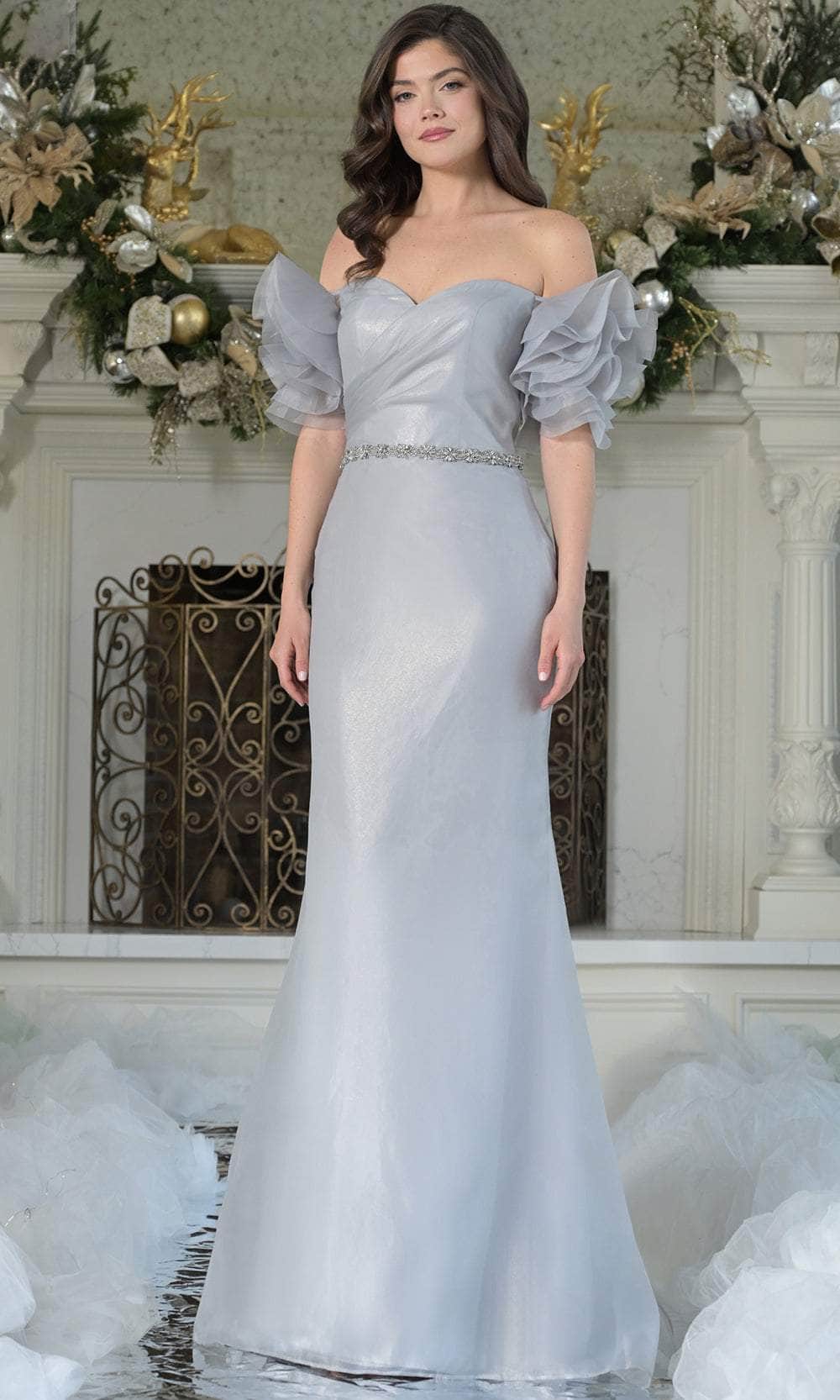 Marsoni by Colors MV1353 - Off Shoulder Puff Sleeve Gown - detail view