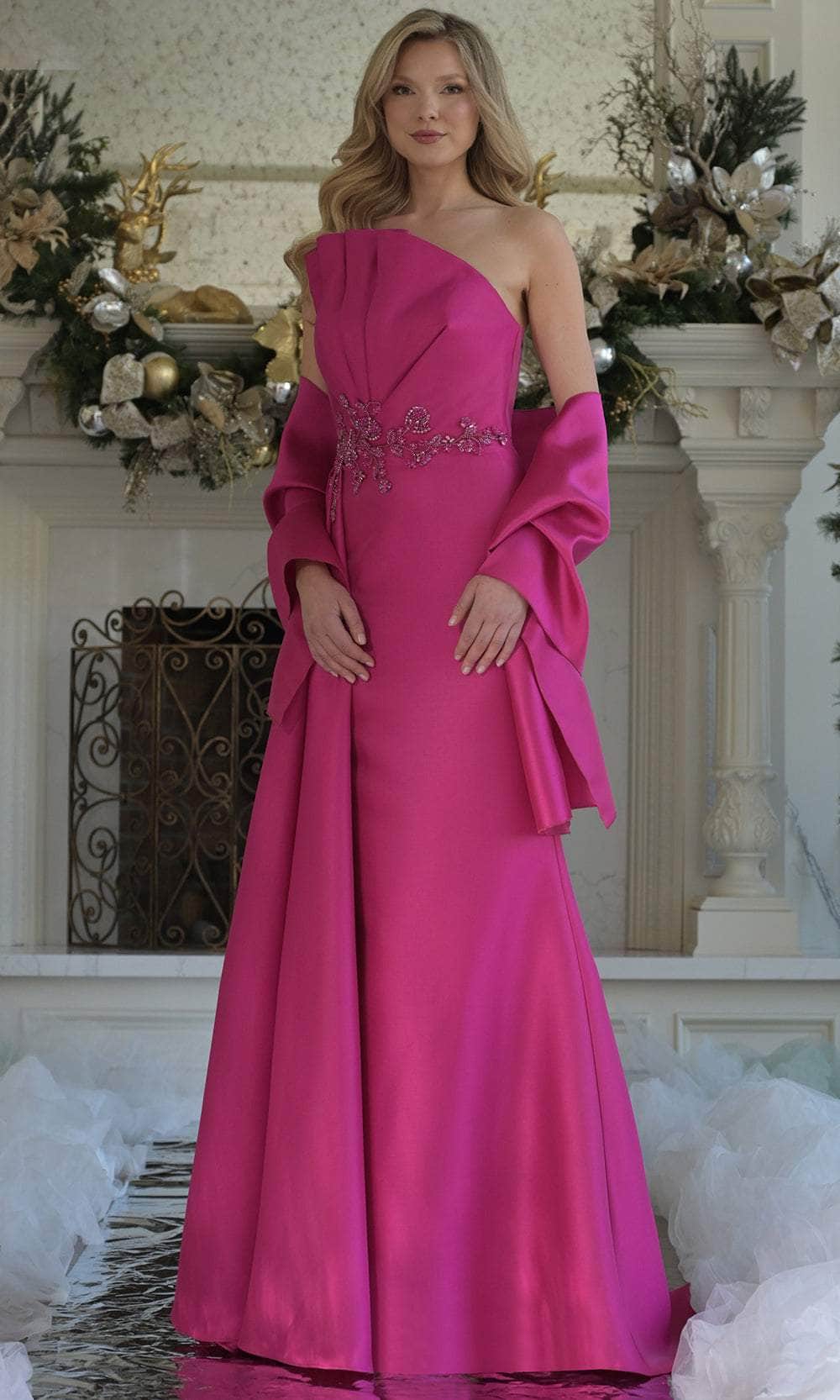 Marsoni by Colors MV1356 - Strapless Gown with Beaded Waist - view 4