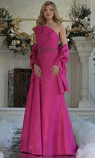 Marsoni by Colors MV1356 - Strapless Gown with Beaded Waist - view 4