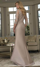 Marsoni by Colors MV1357 - Embroidered Illusion Bodice Gown - detail view