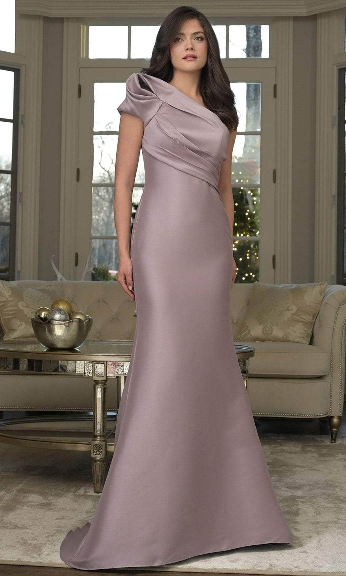 Marsoni by Colors MV1358 - Ruched Bodice One Shoulder Gown