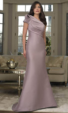 Marsoni by Colors MV1358 - Ruched Bodice One Shoulder Gown - designer mother of the bride dress at Silhouette Dresses