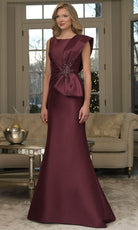 Marsoni by Colors MV1359 - Bateau Neckline Gown with Beaded Detail - back view
