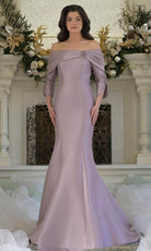 Marsoni by Colors MV1360 - Elegant Off-Shoulder Floor-Length Gown