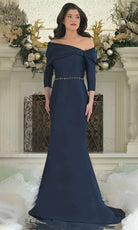 Marsoni by Colors MV1375 - Off Shoulder Asymmetric Formal Gown
