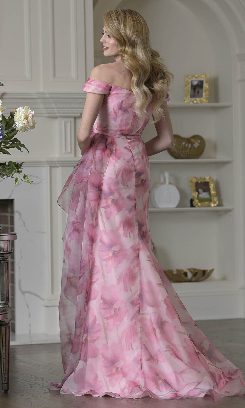 Marsoni by Colors MV1394 - Sweetheart Long Dress with Rosette Detail - Silhouette Dresses