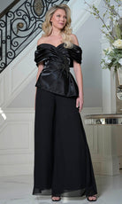 Marsoni by Colors MV1410 - Wide Leg Off Shoulder Pantsuit - Silhouette Dresses